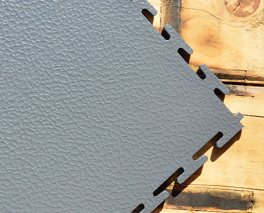 Tuff 7 Hammertone heavy duty PVC floor tiles distinct advantage